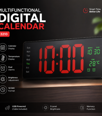 3210 Multifunctional Digital Calendar LED Clock