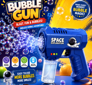 Bubble Gun for Kids with Bubble-Making Action