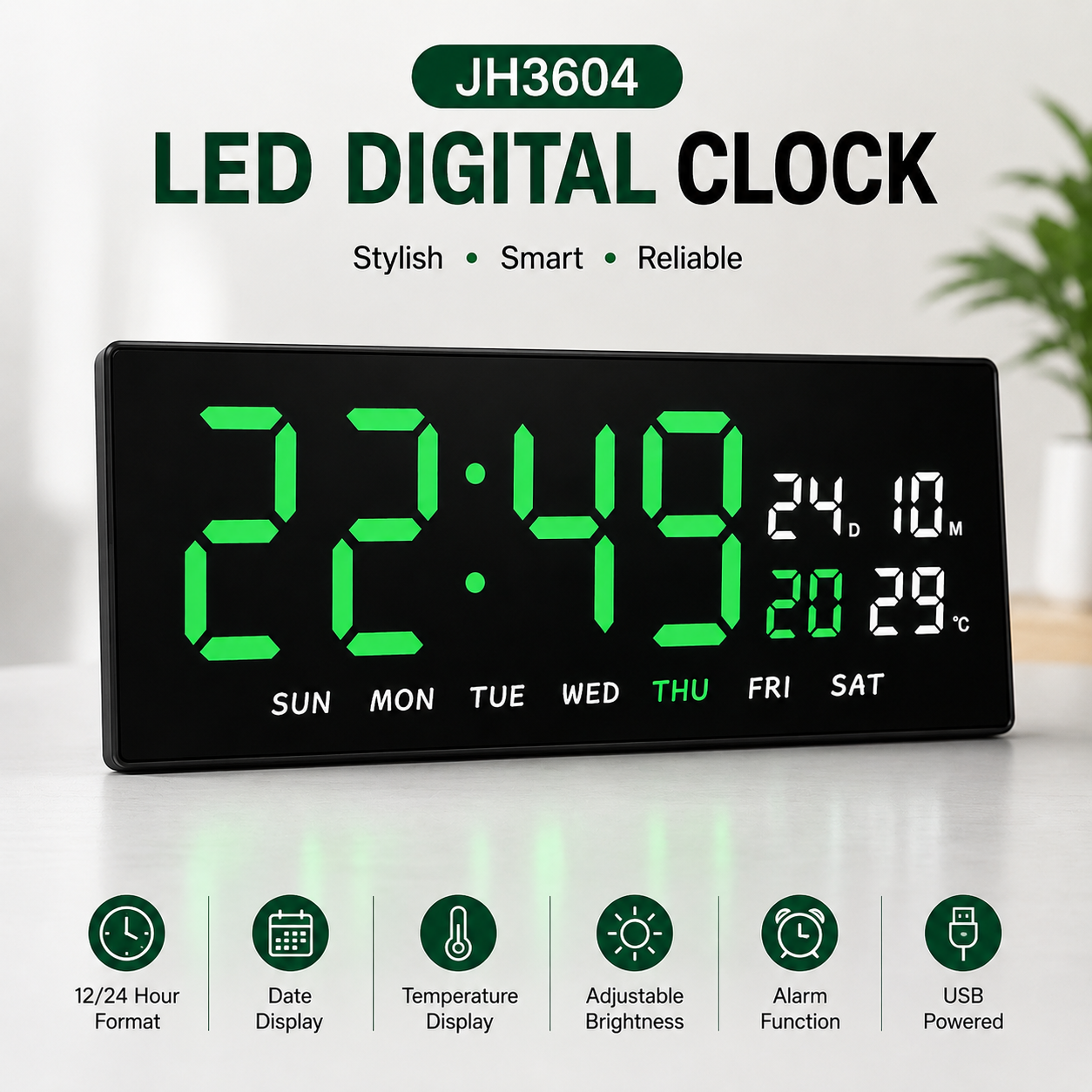 JH3604 LED Digital Clock JH3604 LED Digital Clock