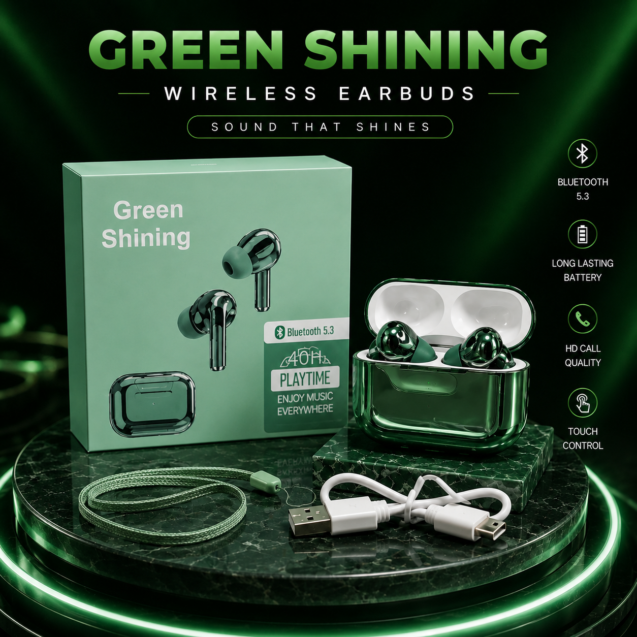 Redington Green Shining Earbuds Redington Green Shining Earbuds