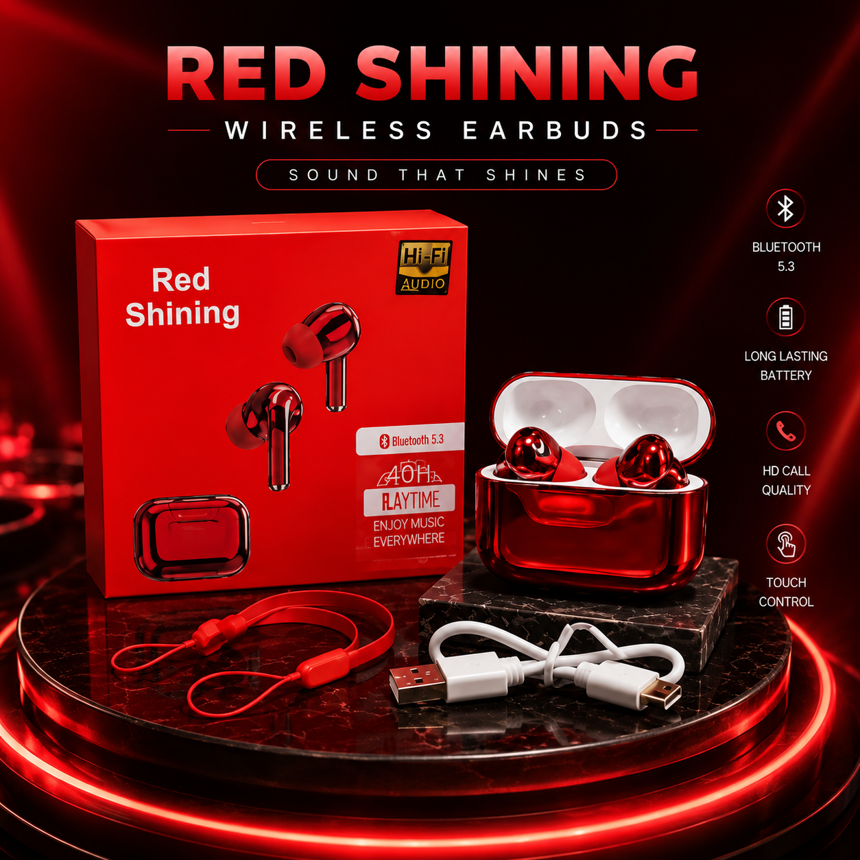 Redington Red Shining Earbuds Redington Red Shining Earbuds